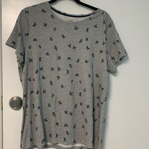 Croft and barrow crew neck shirt with butterfly